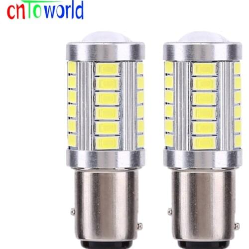 2x S25 P21/5W 1157 BAY15D BAZ15D 5630 33 SMD 5730 LED Car Brake Lights Tail Lamps Auto Led Bulb Light Red Yellow White DC12V