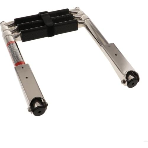 3-Step Stainless Steel Under Platform Slide Mount Boat Boarding Telescoping Ladder