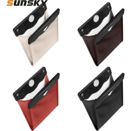 Car Trash Can Car Chair Back Hanging Storage Box Hidden Storage Bag With LED Light Garbage Bag