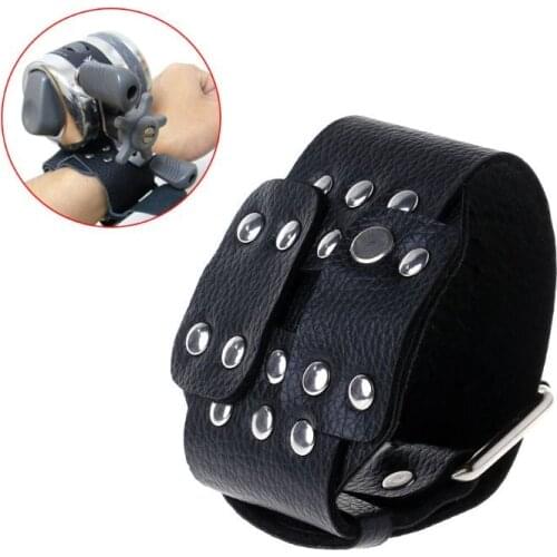 Fishing Reel Holder Slingshot Shooting Fish Catapult Adjustable Strap Fish Catapult Adjustable Wristband Holder Tools