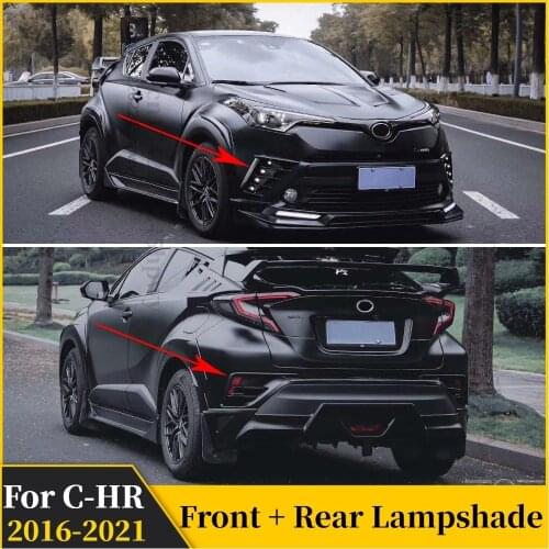 For Toyota C-HR CHR 2016 2017 2018 2019 2020 Tuning Accessories Front Fog Foglight Lampshade LED Daytime Running Light Body Kit