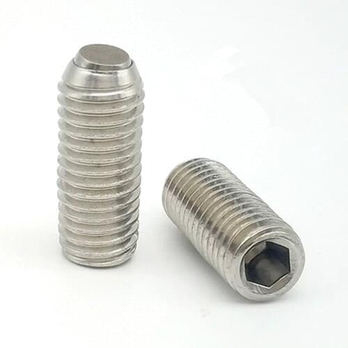 2pcs M4 Locking screw Anti-reverse type Angle seat types Springless tube Rolling positioning bead stainless steel 6-16mm Length