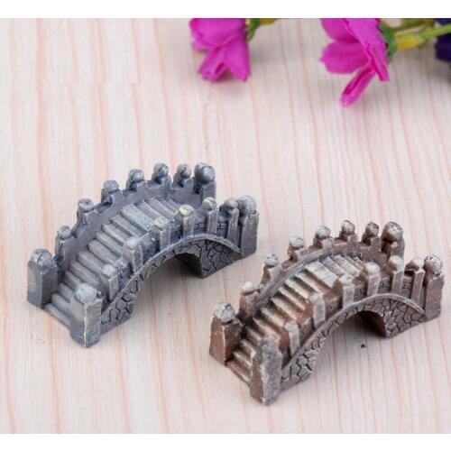 Artificial Vintage Bridge Mini Craft Miniature Fairy Garden Home Decoration Houses Micro Landscaping Decor DIY Accessories