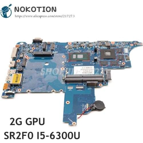 NOKOTION 840712-601 840712-001 For HP probook 650 G2 Laptop Motherboard SR2F0 I5-6300U CPU CIRCUS-6050A2723701-MB-A02