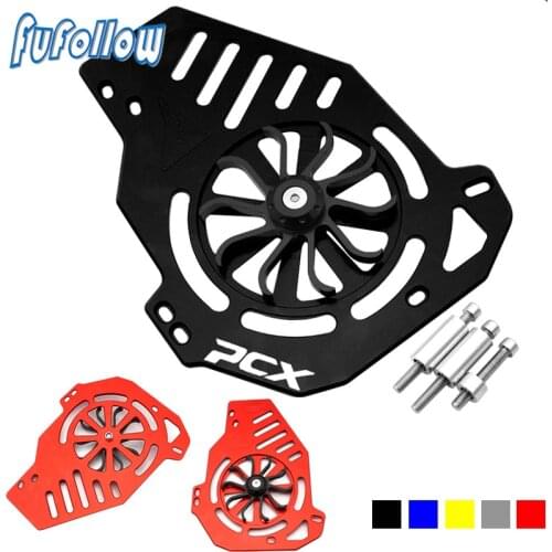 Modified Motorcycle PCX logo CNC Rotate Fan Cover Radiator Guard Grille Coolant Engine Net For Honda PCX125 150 2018-2020 2021