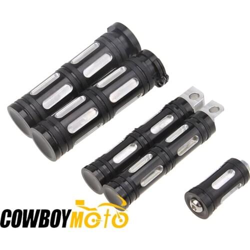 Motorcycle Hand Grips+Foot Pegs Footrests+Shifter Peg For Harley Sportster Iron XL 883 1200 883R 883C 883L Street XG 750 500