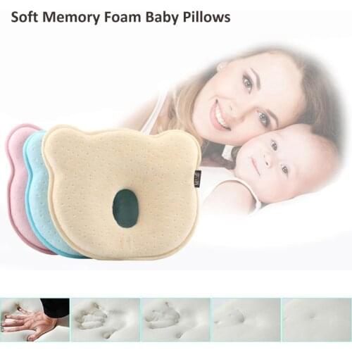 Soft Memory Foam Baby Pillows Breathable Baby Shaping Pillows to Prevent Flat Head Ergonomic Newborns Pillow almofada infantil