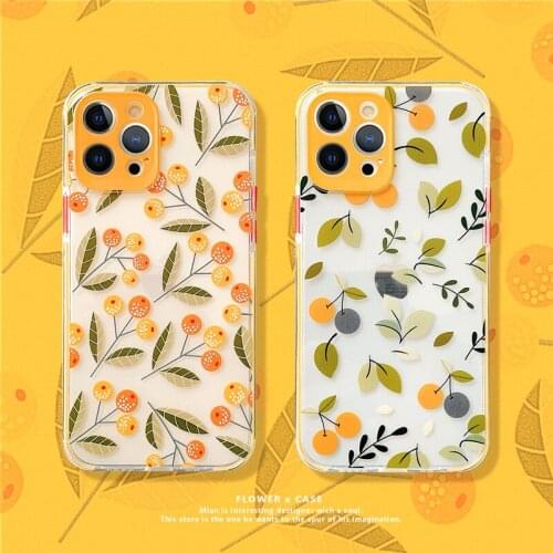 Lovely Loquat Soft Silicone TPU Clear Shockproof Phone Case For iPhone 7 8 Plus Xs XR 11 Pro Max 12Mini Back Cover