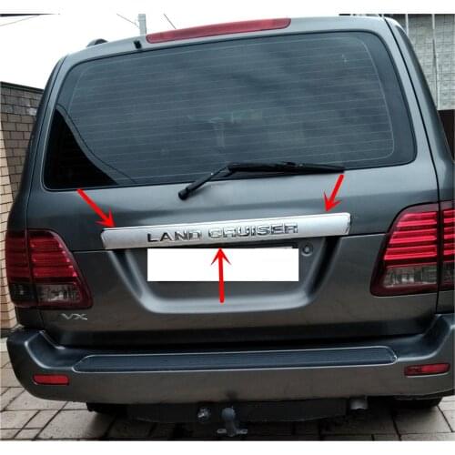 For Toyota Land Cruise 4500 LC100 FJ100 2005-2008 High-quality ABS Chrome plated Rear Trunk Lid Cover Trim Car-styling