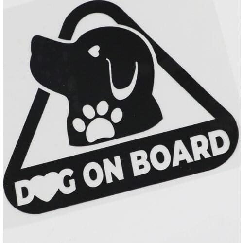 LLY-1326 Personality Car Stickers Dog on Board Decal PVC Auto Bumper Motorcycle Decoration Waterproof Sunscreen Cars Sticker