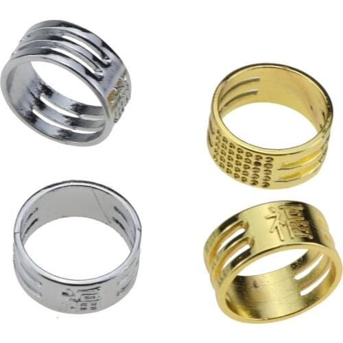 1Pcs Metal FU Word Cross Stitch Thimble Gold Silver Color DIY Sewing Protection Rings Home Common Finger Thimbles Sewing Tools