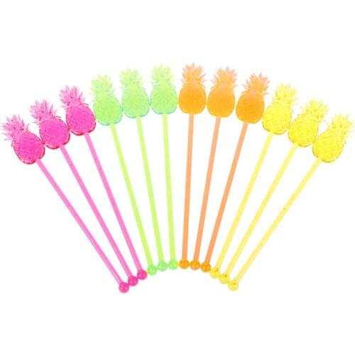 12pcs Pineapple Cocktail Swizzle Sticks Stirrer Coffee Wine Muddler Puddler Bar Tools Products Barware