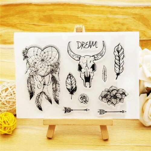 11*16CM Dreamcatcher Transparent Clear Stamps / Silicone Seals Roller Stamp For DIY Scrapbooking Photo Album/Card Making