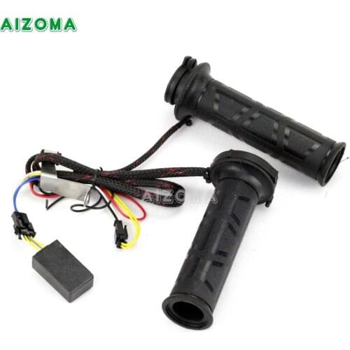7/8'' Electric Heated Molded Grips Motorcycle Warmer Handle Handlebar Grips 22mm ATV Scooter Universal For Honda Yamaha Kawasaki