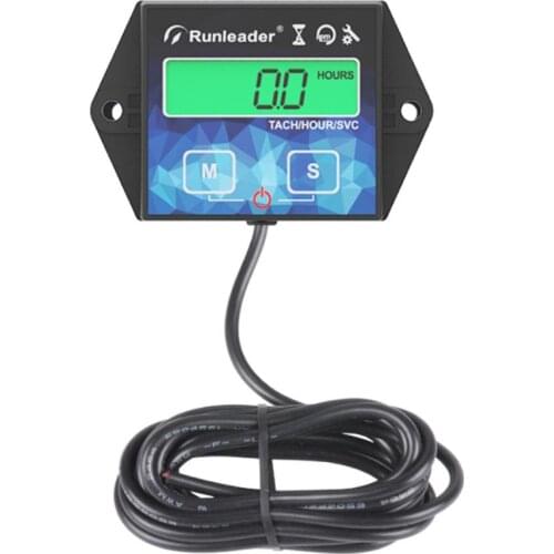 Engine Hour Meter backlight Inductive Tachometer Digital Tacho hour meters Maintenance Reminder for Motorcycle Marine Glider ATV
