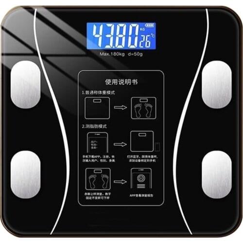Smart Scale With Wireless Connection Body Weight And Body Weight BMI Body Fat Muscle Mass Water Weight Battery Type