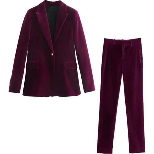 Женские бархатные брючные костюмы Xikom China At AliExpress