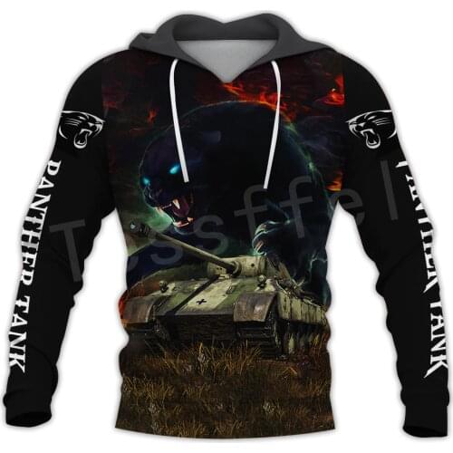 Tessffel Hot Games World of Tanks Animal Tank Funny NewFashion Tracksuit 3DPrint Zipper/Hoodies/Sweatshirt/Jacket/Men/Women T-11