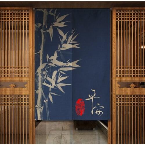 Chinese Ink Style Kitchen Door Curtain Partition Curtain Bedroom Living Room Hanging Curtain Japanese Restaurant Curtain Noren
