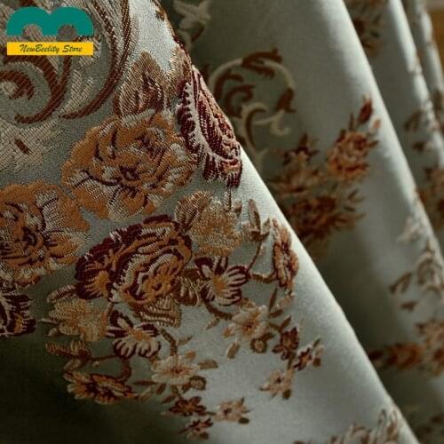 High-Precision Jacquard Luxury European Style Shading Curtains for Living Room Bedroom Blackout