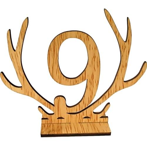 1-20 Antler Wooden Table Cards Number Sets Hollow Out Ornaments For Wedding Party Favors Decoration Name Place Cards Numbers new