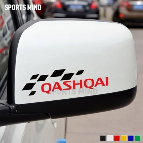 1 Pair SPORTS MIND SPORT Car Styling Rearview Mirror Car Sticker Decal For Nissan Qashqai j11 j10 Sticker For Car Accessories