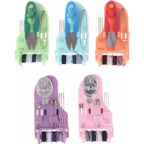 1 Piece Exquisite And Compact Macaron Plastic Needle And Thread Storage Box For Home And Travel Emergency Sewing Clothes