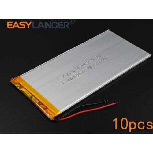 10pcs/Lot 3.7V 4500mAh 3070147 Rechargeable li Polymer Li-ion Battery For Bluetooth Notebook E-Book Power Bank Portable Consumer