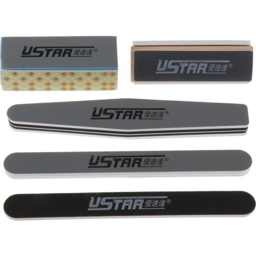 5 Shapes DIY Nail Files Grinding Coarse Medium Fine Finishing Tools Kit