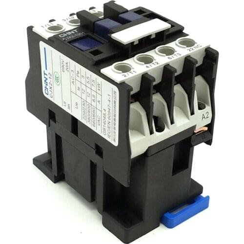 CHINT AC Contactor CJX2-1201 1NC CJX2-1210 1NO 12A Contactor Coil Voltage AC220V AC380V AC110V AC36V AC24V LC1-D12