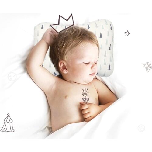 Crib design pillows Kids Pillow Head Infant Shaping Baby Pillow Print Cotton Baby Pillow Sleep Positioner Dropship