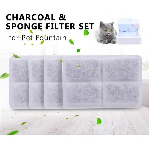 Water Filter For Pet Cat Fountain Replacement Pet Drinking Fountain Filter Set Charcoal Sponge Water Filter