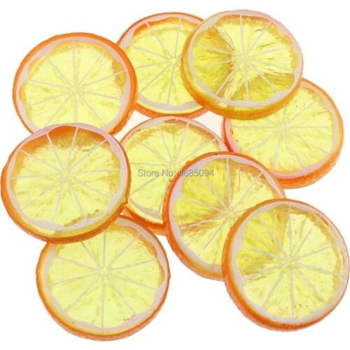 Gresorth 9 PCS Artificial Orange Lemon Slices Collection Fake Fruits Decoration Photography Props