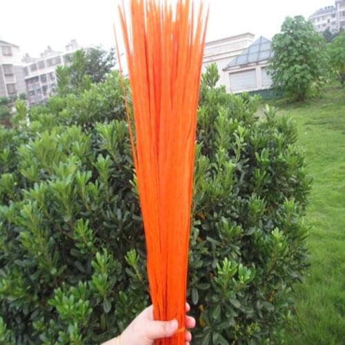 Heat! 200pcs / lot orange color pheasant tail feathers 16-18 inches / 40-45 cm Wedding stage decoration