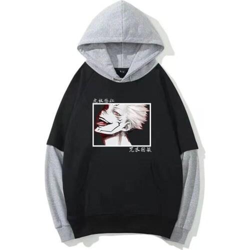 Jujutsu Kaisen Anime Hooded Sweatshirts Women and Mens Casual Loose Pullovers Unisex Hooded Tops