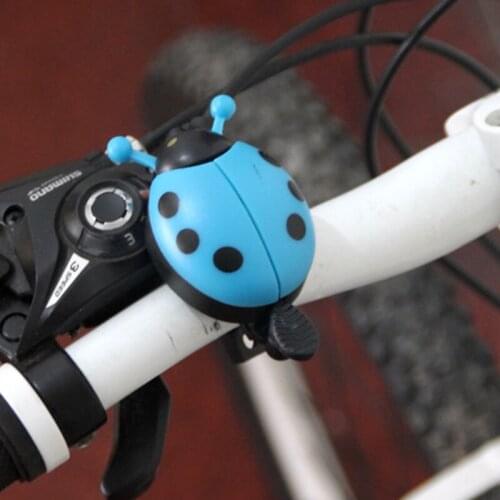 Aluminum alloy bicycle bell ring lovely kid beetle mini cartoon ladybug ring bell for cycling bike ride small cute horn alarm