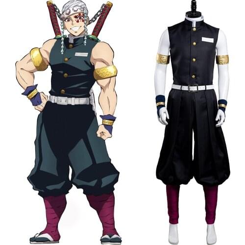 Demon Slayer Season 2 Uzui Tengen Cosplay Costume Outfits Halloween Carnival Suit