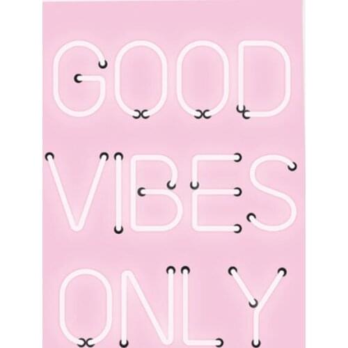 Lot style Choose Good Vibes Only Quote Art print Silk poster Home Wall Decor