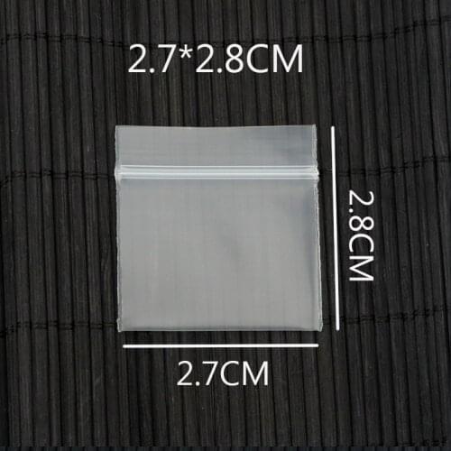 Mini Size 2.7cmx2.8cm /1.06inch x 1.1inch Wholesale Clear Self Seal Plastic Bags Pe Bags 100pcs/lot