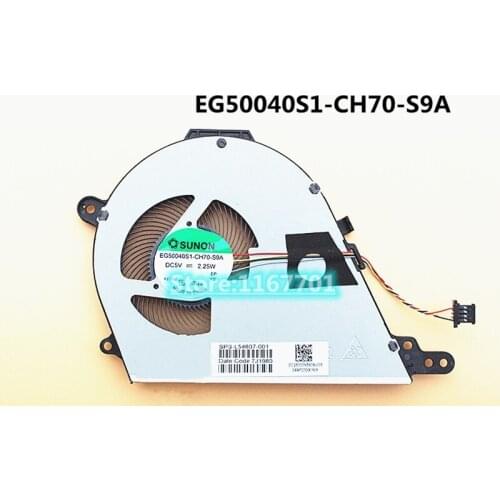 New Original Laptop/Notebook CPU Cooling Fan For HP Chromebook 15-DE TPN-C140 L54807-001 SUNON EG50040S1-CH70-S9A