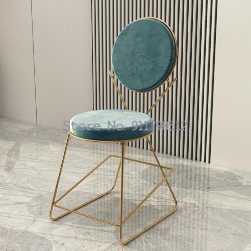 Nordic restaurant dining chair suede chair marble table and chair combination designer makeup chair computer table and chair neg