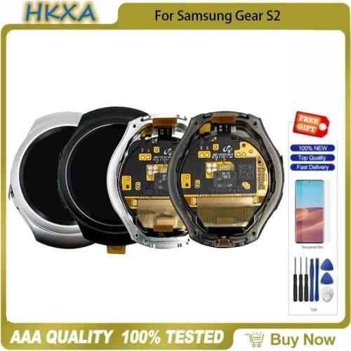 Original LCD display suitable For Samsung Gear S2 R720 SM-R720 LCD touch screen digitizer assembly with frame replacement parts