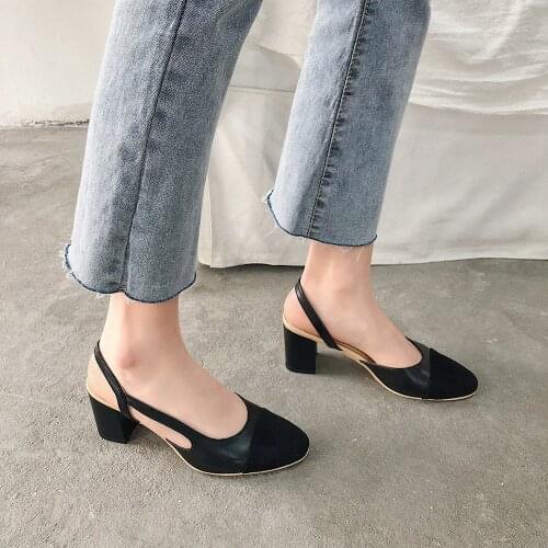 New Women Sandals Women Shoes Woman Fashion Spring Summer Mixed Colors Ladies Square toe High Heel Elegant Sandals Female