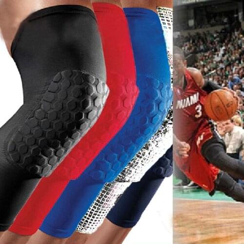 1 Pc Adult Men Kids Sports Basketball Pad Leg Knee Long Sleeve Protector Gear Crashproof Legwarmers Air Cushion Outdoor