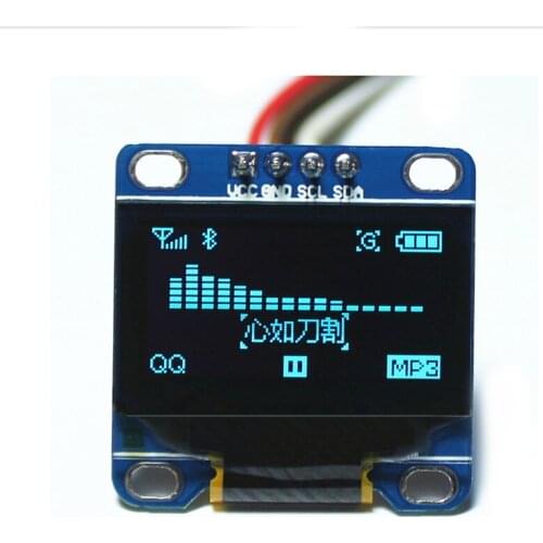 0.96" Inch Blue I2c IIC Serial Oled LCD LED Module 12864 128X64, for Arduino Display Raspberry PI 51 Msp420 Stim32 SCR FZ1112