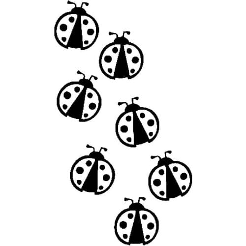 10CM*17.7CM Vinyl Decal Car Sticker Bug Insect Cute Outdoor Animal Black/Silver C19-0181