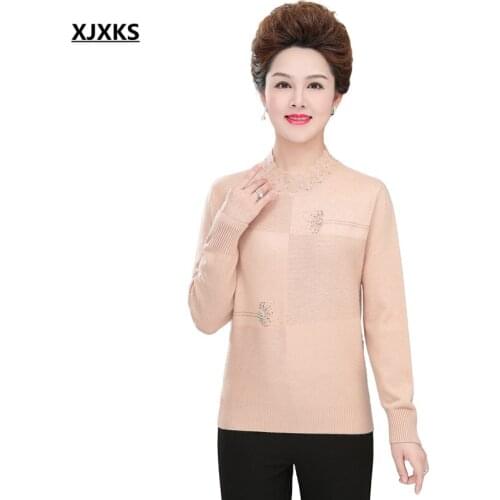 XJXKS Women Turtleneck Sweater 2021 Winter New Loose plus Size Comfortable Wool Knitted Sweater Women Pullover