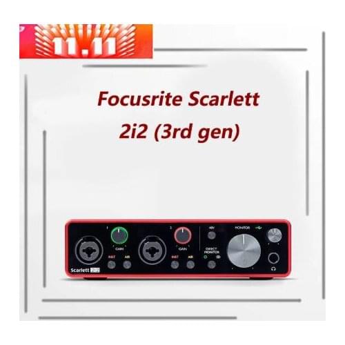 Focusrite Scarlett 2i2 (3rd gen) headphone Amplifier audio interface USB sound card