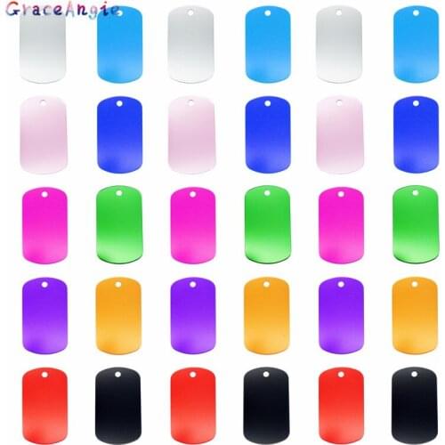 10pcs Military Pet Id Dog Tag Aluminum Army ID Tag Name Blank Dog Tags Pendant Logo laser engraving text