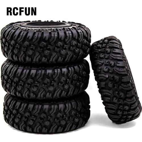 4pcs 120MM 1.9" Rubber Rocks Tyres / Wheel Tires for 1:10 RC Rock Crawler Axial SCX10 Canyon Trail 105Rims TRX4 TRX6 #8174
